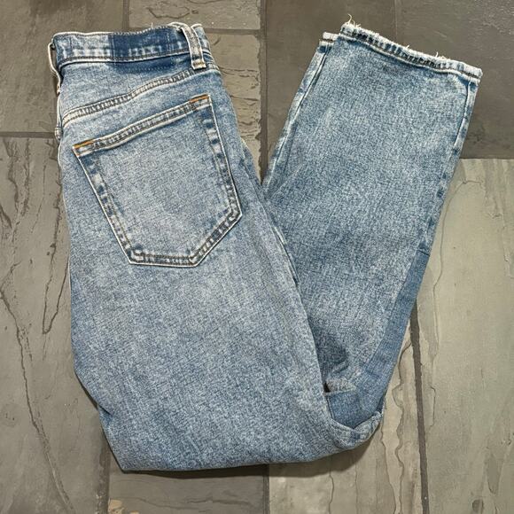 Abercrombie & Fitch The Ankle Straight Ultra High Rise Patchwork Jeans - 28/6R - Picture 6 of 7